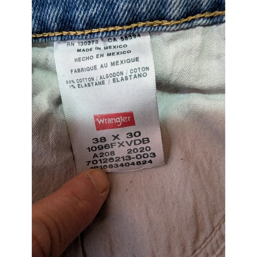 Wrangler Jeans Mens 38x‎ 30 Blue Straight Cowboy Western Rodeo
